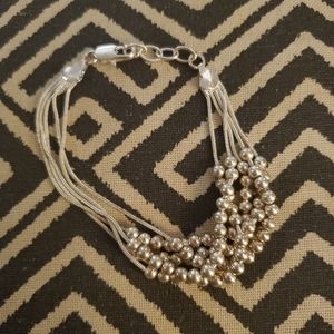 Abacus Style Silver Bracelet